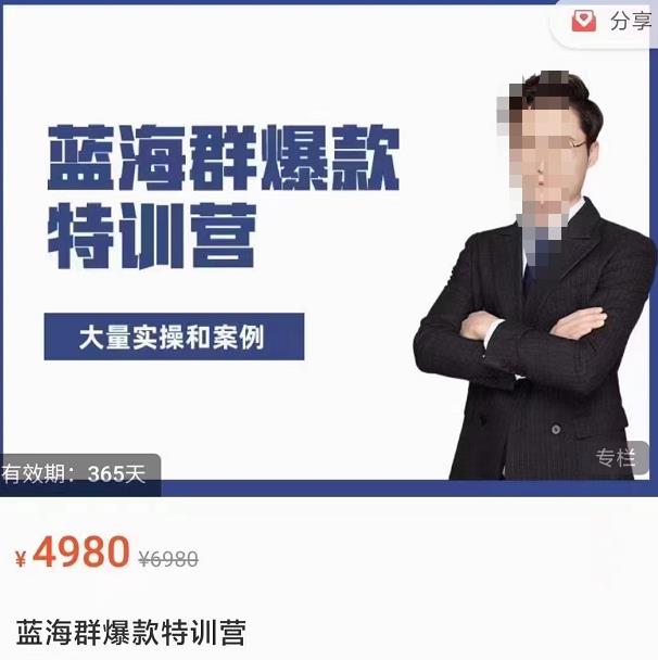 无招店群・蓝海群爆款特训营，大量实操和案例网盘分享