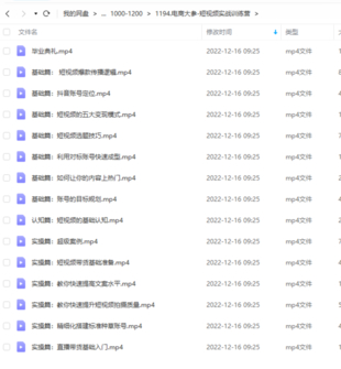 电商大参-短视频实战训练营