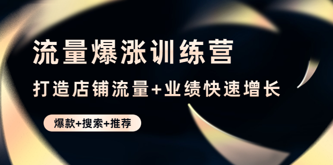 流量爆涨训练营，打造店铺流量+业绩快速增长网盘分享