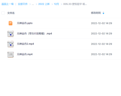 楚恒易学 杨三七 元神金丹