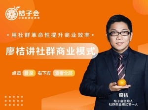 廖桔讲社群商业模式线下课程录播全集（桔子会）百度网盘