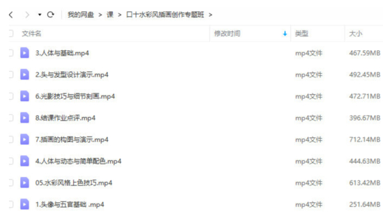 木缘口十2022水彩风插画创作专题班【画质不错只有视频】