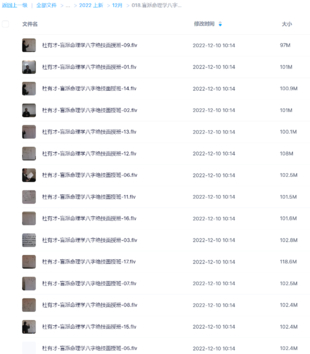 盲派命理学八字绝技面授班视频19讲