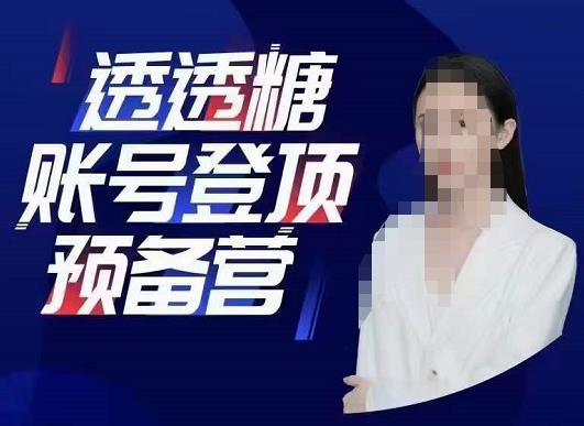 透透糖账号登顶预备营，高手账号打造，普通人学会做抖音百度网盘