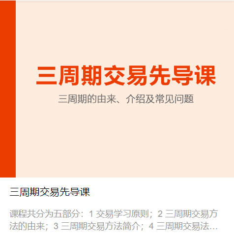 陈凯三周期交易先导课网盘分享