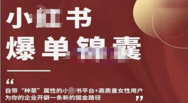 小红书爆单锦囊，自带种草属性+高质量女性用户，开辟新的掘金路径百度网盘