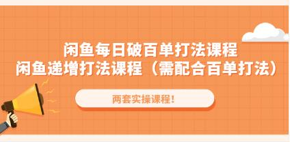 后浪闲鱼每日破百单打法实操课程+闲鱼递增打法课程（需配合百单打法）插图