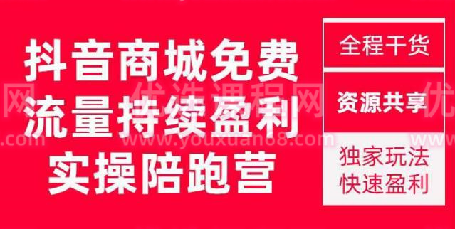 抖音商城搜索持续盈利陪跑成长营，抖音商城搜索从0-1全面解决方案百度网盘