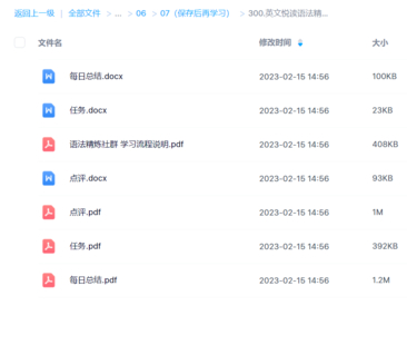 英文悦读语法精炼社（完结）百度网盘