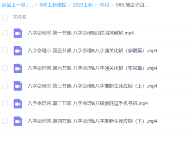 拂尘子四柱八字命理6集