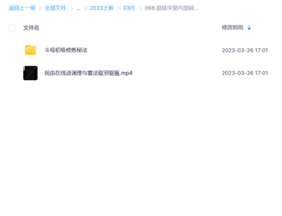 易铭学堂内部网课实训雷法实操