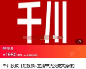 七巷社千川从零开始实操投放课2023新版，提升投产ROI千川投放百度网盘插图