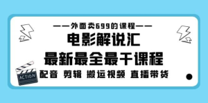 电影解说汇最新最全课程：电影配音剪辑搬运视频直播带货百度网盘插图