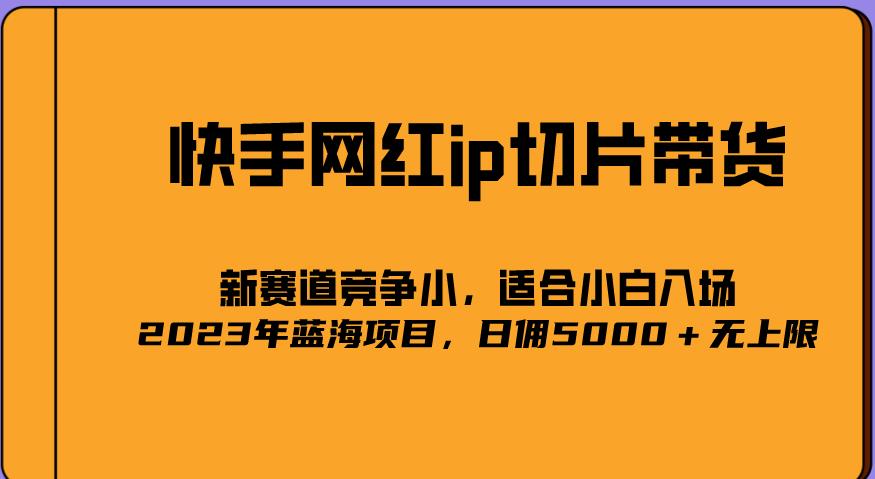 2023爆火的快手网红IP切片，日佣5000＋二驴独家授权蓝海项目百度网盘