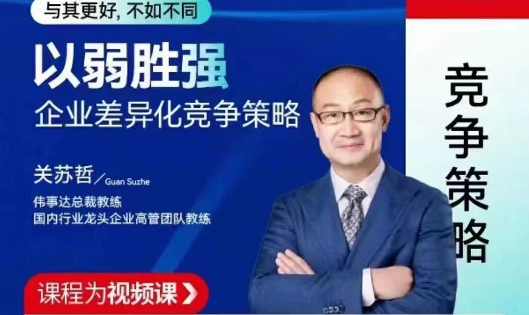 关苏哲：以弱胜强 企业差异化竞争策略百度网盘