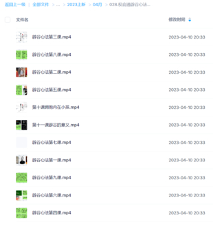 权俞通辟谷心法课 11集