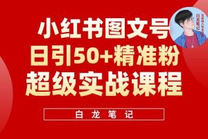 小红书图文号日引50+精准流量，新手小白实战的小红书引流课百度网盘