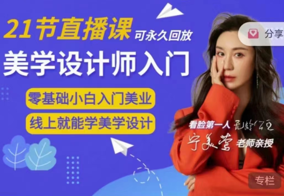 【宁美莺老师】脸部美学设计师入门课百度网盘