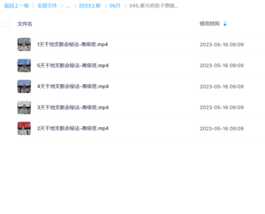 夏光明弟子德镜老师《天干地支断命秘法-高级班》视频5集