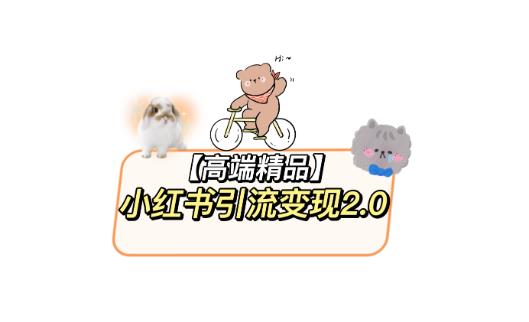 小红书最新引流变现教程，最详细视频教程及素材百度网盘