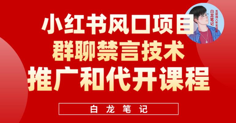 小红书风口项目日入300+，小红书群聊禁言技术代开项目百度网盘