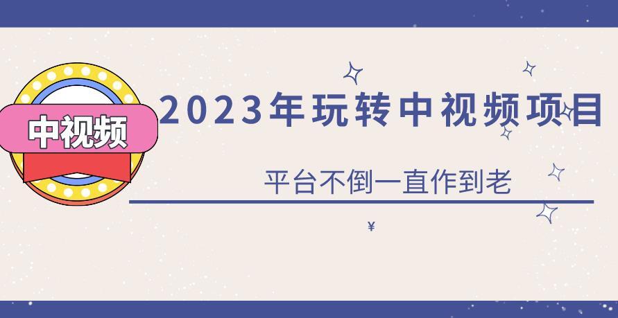 一心·2023玩转中视频超稳定副业项目百度网盘