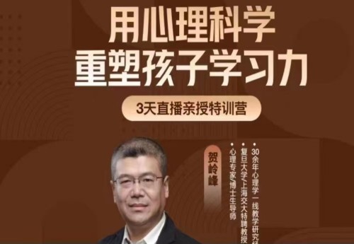 贺岭峰3天直播课用心理科学重塑孩子学习力百度网盘