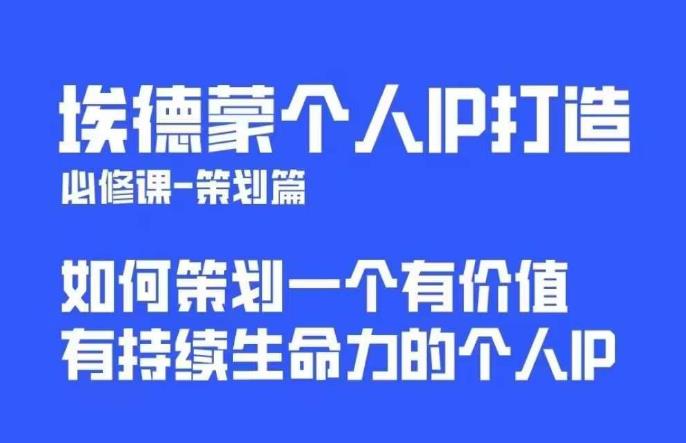 埃德蒙普通人都能起飞的个人IP策划课，如何策划一个优质个人IP百度网盘