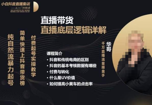 从0-1自然流快速起号​直播的底层逻辑，纯自然流暴力起号上抖音带货榜百度网盘