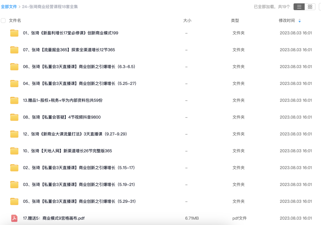 张琦18套课程合集打包百度网盘插图2