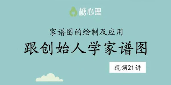 糖心理《跟创始人学家谱图：家谱图的绘制及应用》百度网盘