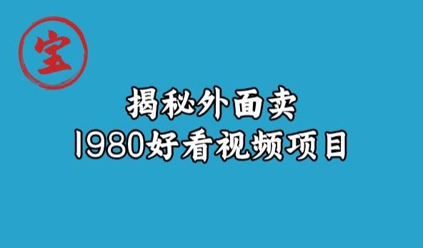 宝哥揭秘售价1980好看视频项目，投入少难度低保姆教程百度网盘