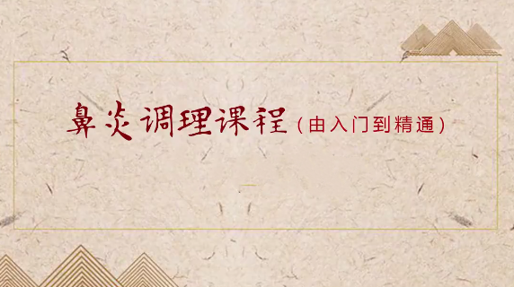 小儿推拿之鼻炎调理课程（入门到精通）百度网盘