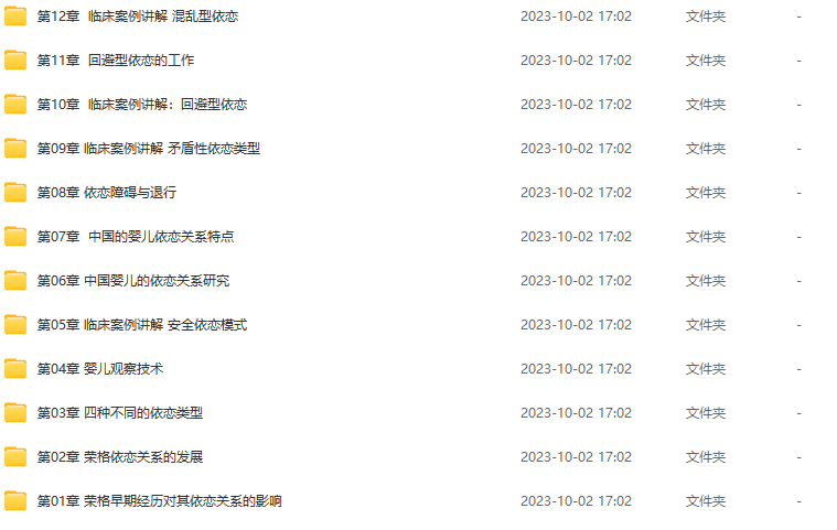 依恋类型及依恋关系视频课程百度网盘