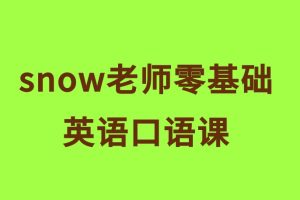 snow老师零基础英语口语课百度网盘