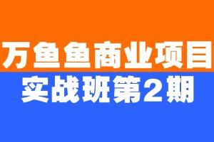 万鱼鱼商业项目实战班第2期百度网盘