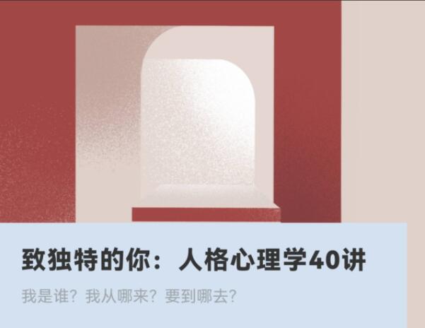 致独特的你：人格心理学40讲百度网盘