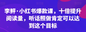 李鲆・小红书爆款课，十倍提升阅读量百度网盘插图