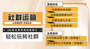 【社群运营】保姆式教程：九大互动法，八款社群运营工具玩转社群百度网盘插图