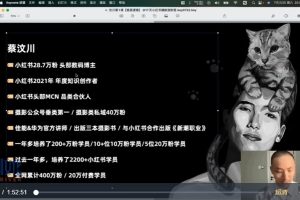 蔡汶川-17天小红书爆款涨粉营百度网盘