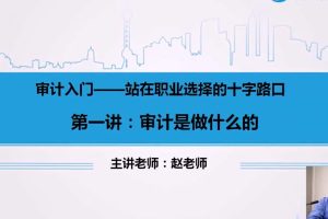 赵老师：审计入门课程（视频）百度网盘