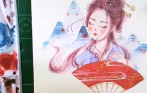 【设计上新】298.阿妹艺术丫丫古风梦幻水彩人物系统课