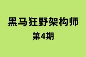 黑马架构师课程－狂野架构师第4期百度网盘