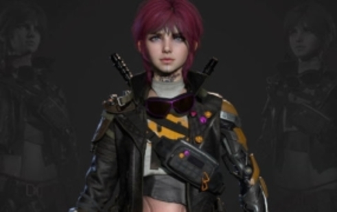 【设计上新】302.赛博风格次世代游戏角色全流程教学