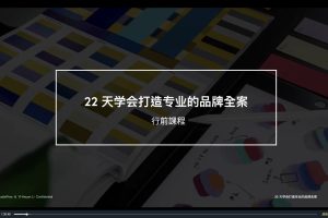 李宜轩22天学会打造专业的品牌全案百度网盘