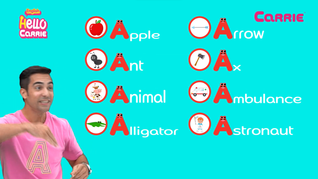 真人外教自然拼读视频:《Hello Carrie》