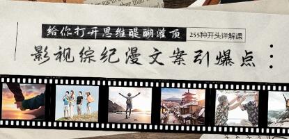 《影视综纪漫文案引爆点》+255种开头详解课