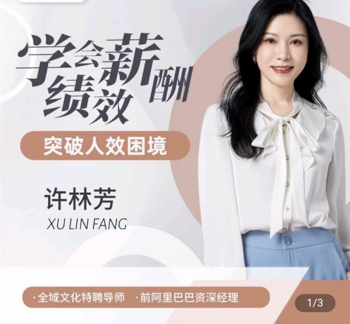 许林芳《学会薪酬绩效 突破人效困境》私房课