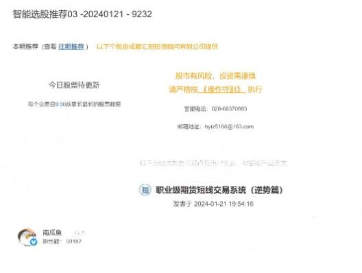 南瓜鱼2024年01月21日 职业初期货短线交易系统—逆势篇 PDF文章