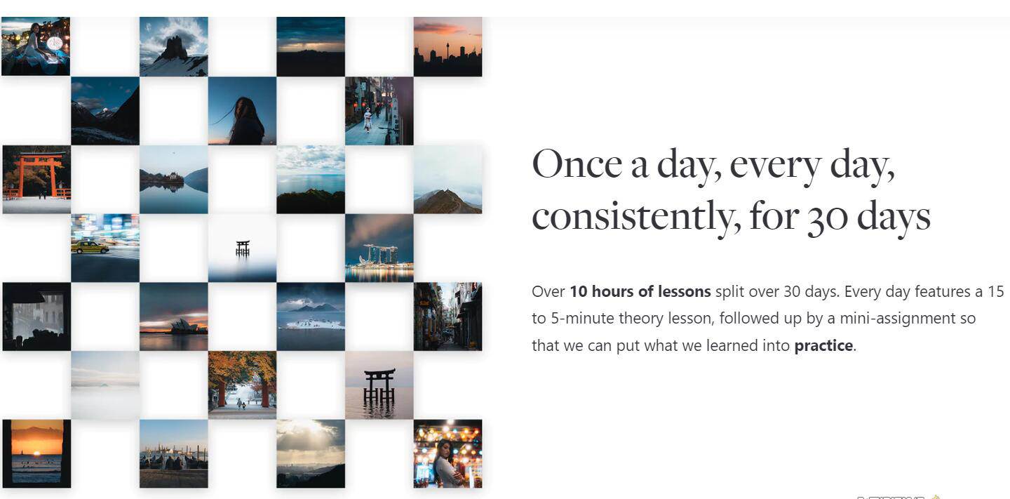 30天摄影基础知识加速器教程-30节课-中英字幕